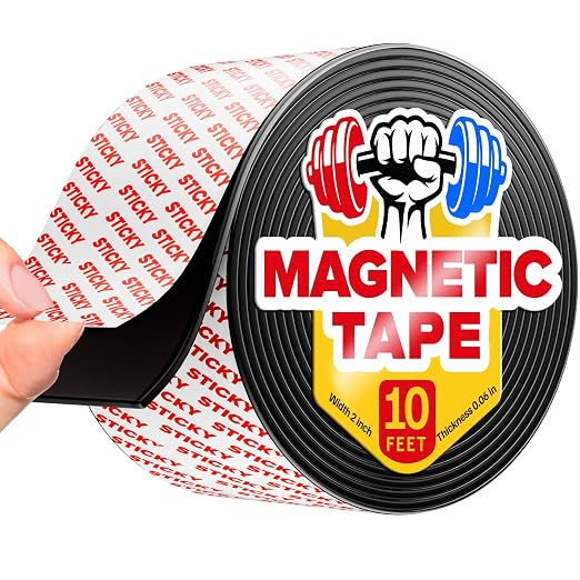 Super Sticky Magnetic Tape, 10 Feet x 2 Inch / 3m x 5cm | Strong Magnet Strip by X-betMAGNET