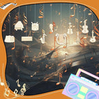 200 pcs Mixed Styles Instrument Theme Unfinished Wood Cutout Charms Music - Image 7