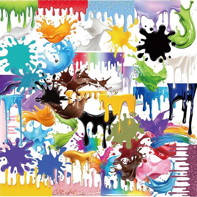 50 Pieces of Transparent Cartoon Dripping Paint Stickers, Suitable by Unknown