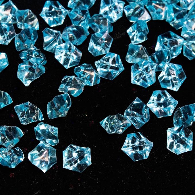 820 PCS Blue Fake Ice, 0.43x0.55 Inch, 1.1 lbs Acrylic Crystal Gemstones - Image 2