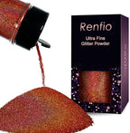 Renfio Holographic Ultra Fine Glitter Powder Metallic Resin Glitter 2.11 Oz PET by Renfio