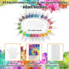 Vanstek Tie Dye Kit, 24 Colors Tie Dye Shirt DIY Fabric Dye - Image 2