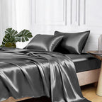 MR&HM Satin Bed Sheets, Twin Size Sheets Set by MRHM