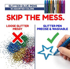 Tassel Toppers Non Toxic Washable Glitter Glue Stick Set, Quick Drying Color - Image 7