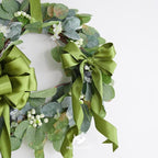 HUIHUANG Olive Green Wired Ribbon 1-1/2 inch Olive Satin Wire Ribbon - Image 6