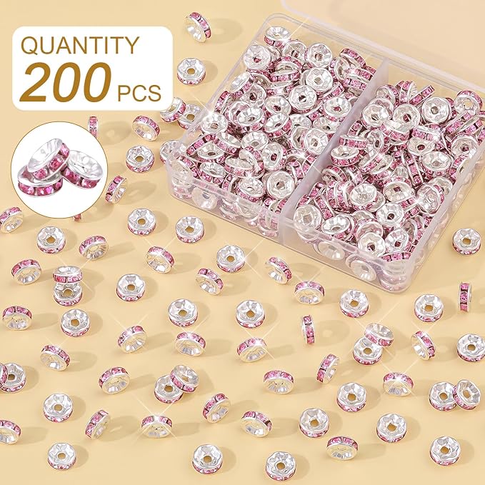 TINKRSTUFF 200 pcs 8mm Spacer Beads - Image 2