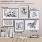 ARTEZA Drawing Sketch Pencils Set of 12, Graphite Pencils 6B to 4H, - Image 7