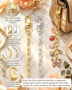 FIVEIZERO 30Pcs Silver Keychain Making Kit, Swivel Snap Hook & Clasps | 360° - Image 3