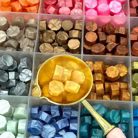 600 Pcs Assorted Wax Seal Beads, Andotopee 24 Colors Sealing Wax Beads - Image 4