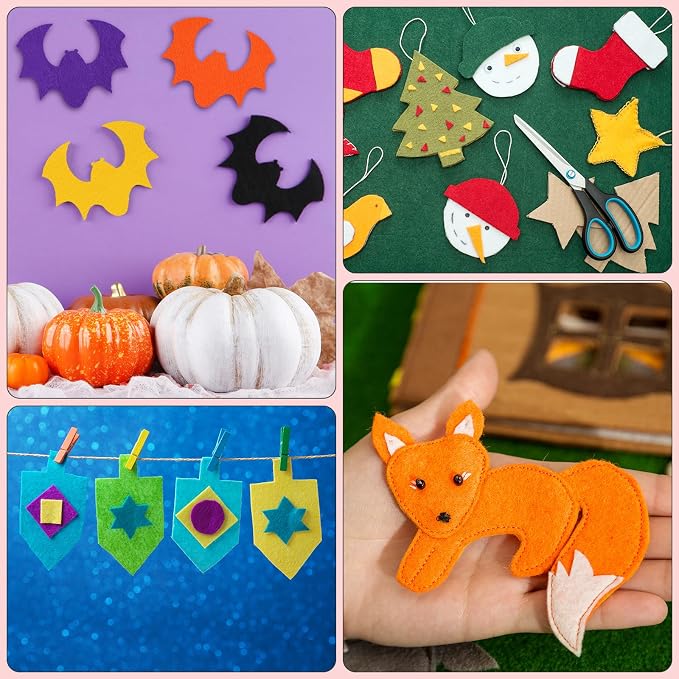 NACHLYNN 20Pcs Self Adhesive Felt Fabric Sheets 7"x11.5" /18x29cm Sticky Back - Image 6