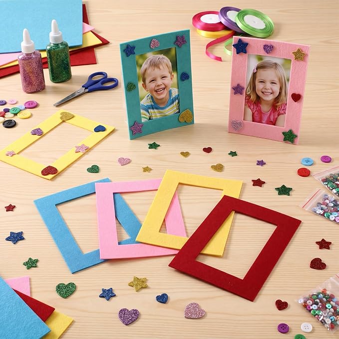 Jetec 48 Pieces Colorful Felt Photo Frames Holiday Picture Frames and 100 - Image 3