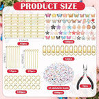 CraftyDream 558 Pcs Flower Keychain Making Kit DIY Butterfly Floral Bag Charm - Image 3