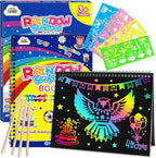 ZMLM Scratch Paper Art-Crafts Gift: 2 Pack Rainbow Notebooks Supplies by ZMLM