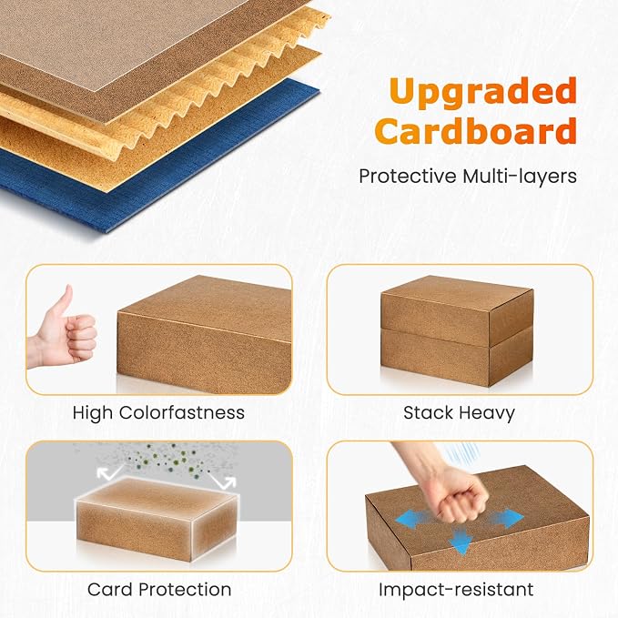 Trading Card Storage Box, 5-Layer Corrugated Cardboard Storage Box, Reversible - Image 2