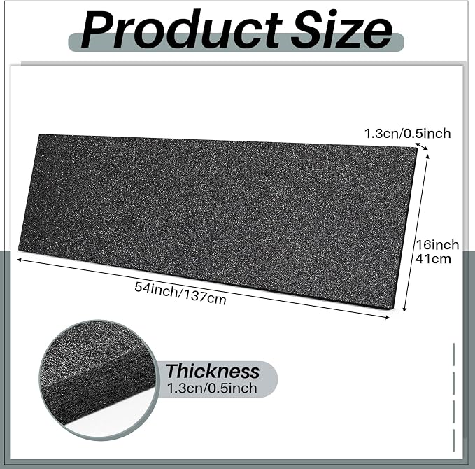 Ramede Customizable Polyethylene Foam Sheet 54 x 16 x 0.5 Inch Black Foam - Image 2