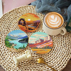 Clendo 8 Pcs National Park Diamond Art Coasters Kit - Image 5