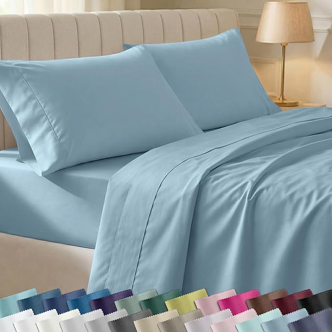 California Design Den Soft 100% Cotton Bed Sheets Twin XL Set, 400 Thread Count by CaliforniaDesignDen