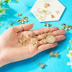 FASHEWELRY Alloy Bowknot Charms Links Golden Bow Tie Connector Charms Metal Bow - Image 5