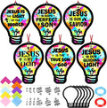 48PCS Sunday School VBS Crafts Bulk: Paper Lightbulb Cross Nativity Suncatchers by Renbuzhu