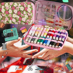 Rose Floral Sewing Kit with 130 PCS Sewing Supplies Accessory, PU Zipper Sewing - Image 7