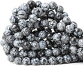 35PCS 10mm Natural Black Snowflake Obsidian Gemstone Round Loose Beads Stone by CHEAVIAN