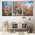 3 Pack Floral Framed Paint by Numbers - Image 2