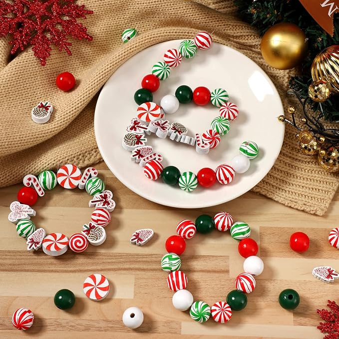 Qunclay 200 Pcs Christmas Beads - Image 4