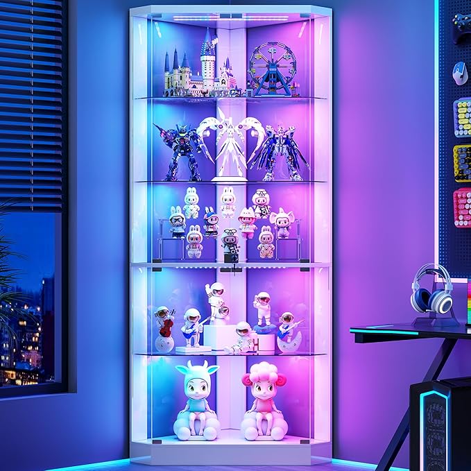 5-Tiers Corner Display Cabinet by LVifurSmartFurniture