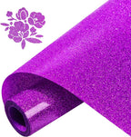 Glitter Heat Transfer Vinyl Rolls 12" x 5FT Dark Purple by Unknown