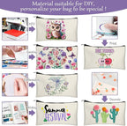 Legigo Blank Canvas Bag Zipper Pouch Makeup Bags Bulk - Image 6
