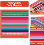 200PCS Mexican Paper Plates and Napkins Fiesta Taco Themed Party Supplies Mayo - Image 5