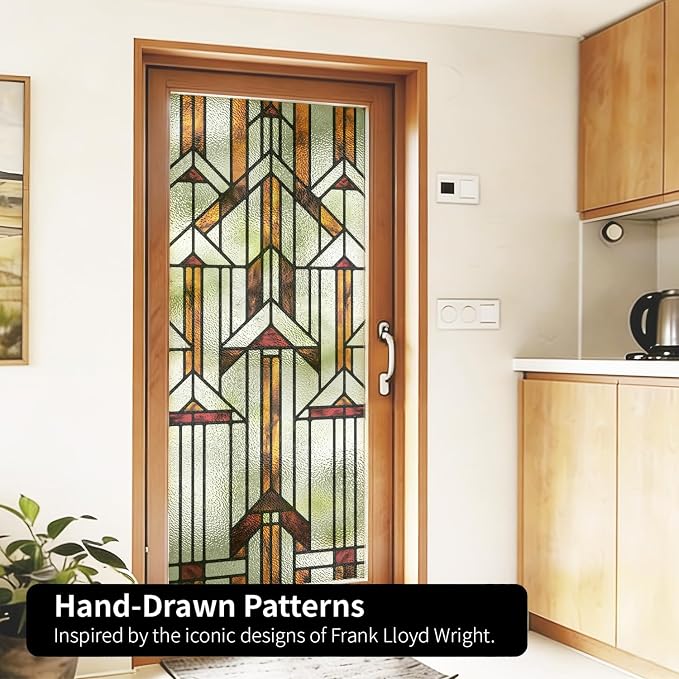 Faux Stained Glass Window Film, Decorative Window Privacy Film - Image 6