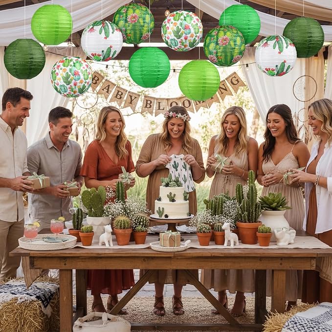 Panelee 12 Pcs Summer Cactus Party Decorations Mexican Themed Succulent Plant - Image 4