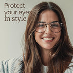 IBOANN Blue Light Glasses for Woman/Men, Fashion Blue Light Glasses Men - Image 4