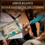 Feather Quill Pen and Ink Set – Stainless Steel Dip Pen Writing Quill and Ink - Image 6
