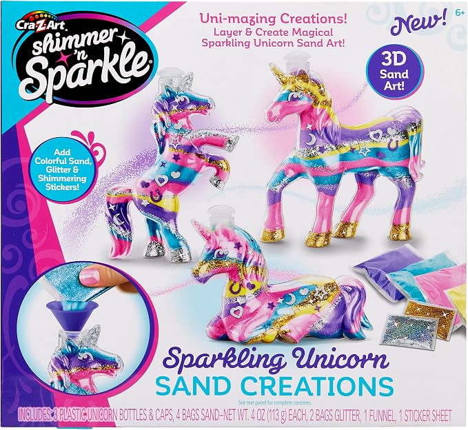 Cra-Z-Art Shimmer 'N Sparkle Sparkling Unicorn Sand Creations | 3D Sand Art Kit - Image 3