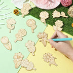 48 Pcs Unfinished Wood Flower Cutouts - Image 5