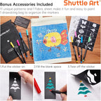 Shuttle Art 36 Colors Fabric Markers, Permanent Markers - Image 6