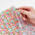 Flower Printed TPU Jelly Faux Leather Fabrics, 11.8 x 47.2 Inch Clear TPU Vinyl - Image 4