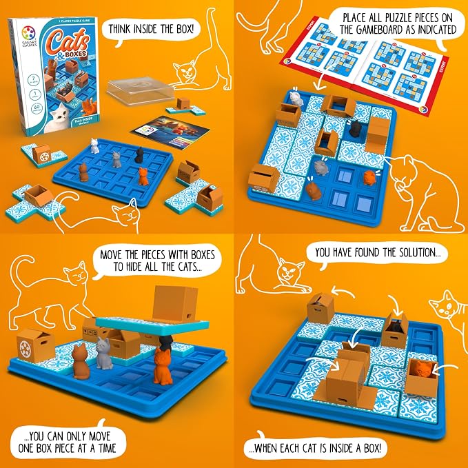 SmartGames Cats & Boxes Logic Puzzle Game - Image 9