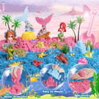 KNASON Mermaid Sensory Bin, Play Sand Art Kit - Image 6