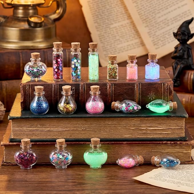 Geiserailie 50 Pieces Small Tiny Plastic Spell Jars Bottle - Image 6