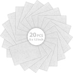 20PCS White Felt Fabric Sheets by Loyisal