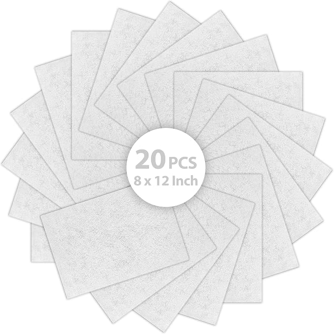 20PCS White Felt Fabric Sheets by Loyisal