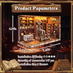 3D Wooden Puzzles for Adults, DIY Miniature Dollhouse, Book Nook Kit, Built-in - Image 2