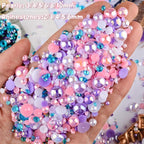 3900+ Pcs Rhinestones and Pearls Kit, 2-10mm Flatback Gems - Image 3
