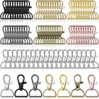 Swivel Clasp Hooks, Anezus 80Pcs Key Chain Clip Hooks, D Ring Clip Lanyard by anezus