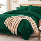Zzlpp Twin Comforter Set 5 pieces, Emerald Green Tufted Bed in a Bag - Image 8