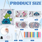 73 Pcs Mandala Stained Glass Painting Starter Kit - Image 2