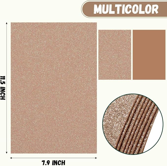 10 Pack Glitter Foam Sheets Craft 8 x 12 inch | Sparkles Foam Paper - Image 2
